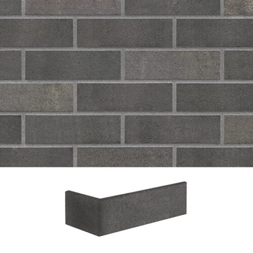 Klinker grau modern Winkelriemchen Meteor Veneer