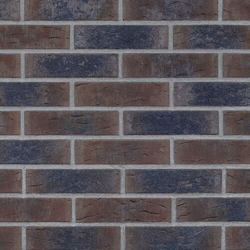 Klinkerriemchen handgeformt Blues Shadow