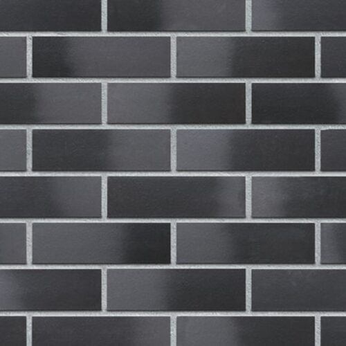Fassadenklinker schwarz Klinkerriemchen Black Diamond